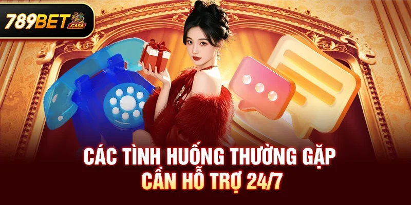 Các tình huống thường gặp cần hỗ trợ 24/7